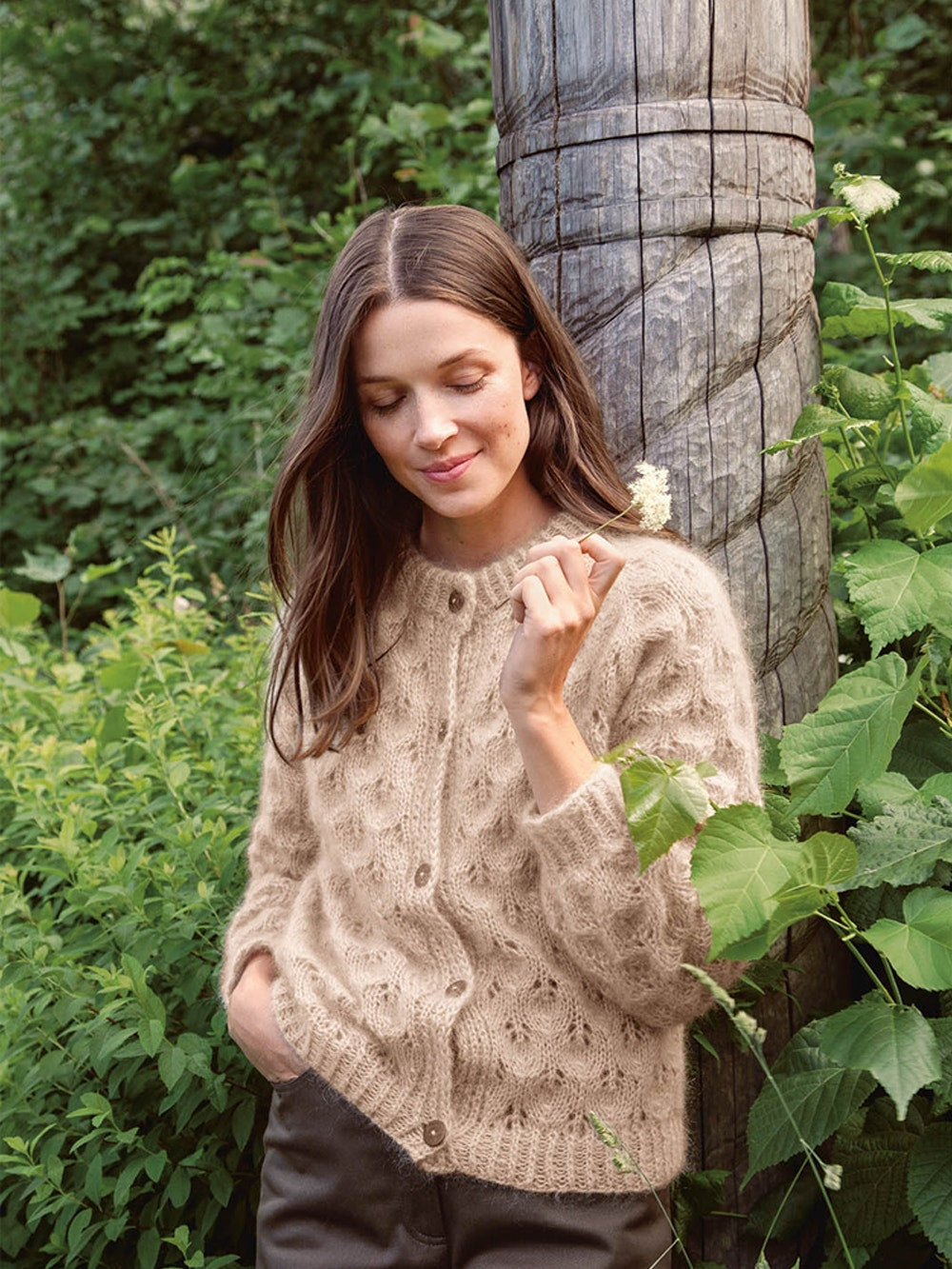 【無料】トップダウンで編む スノーベル カーディガン