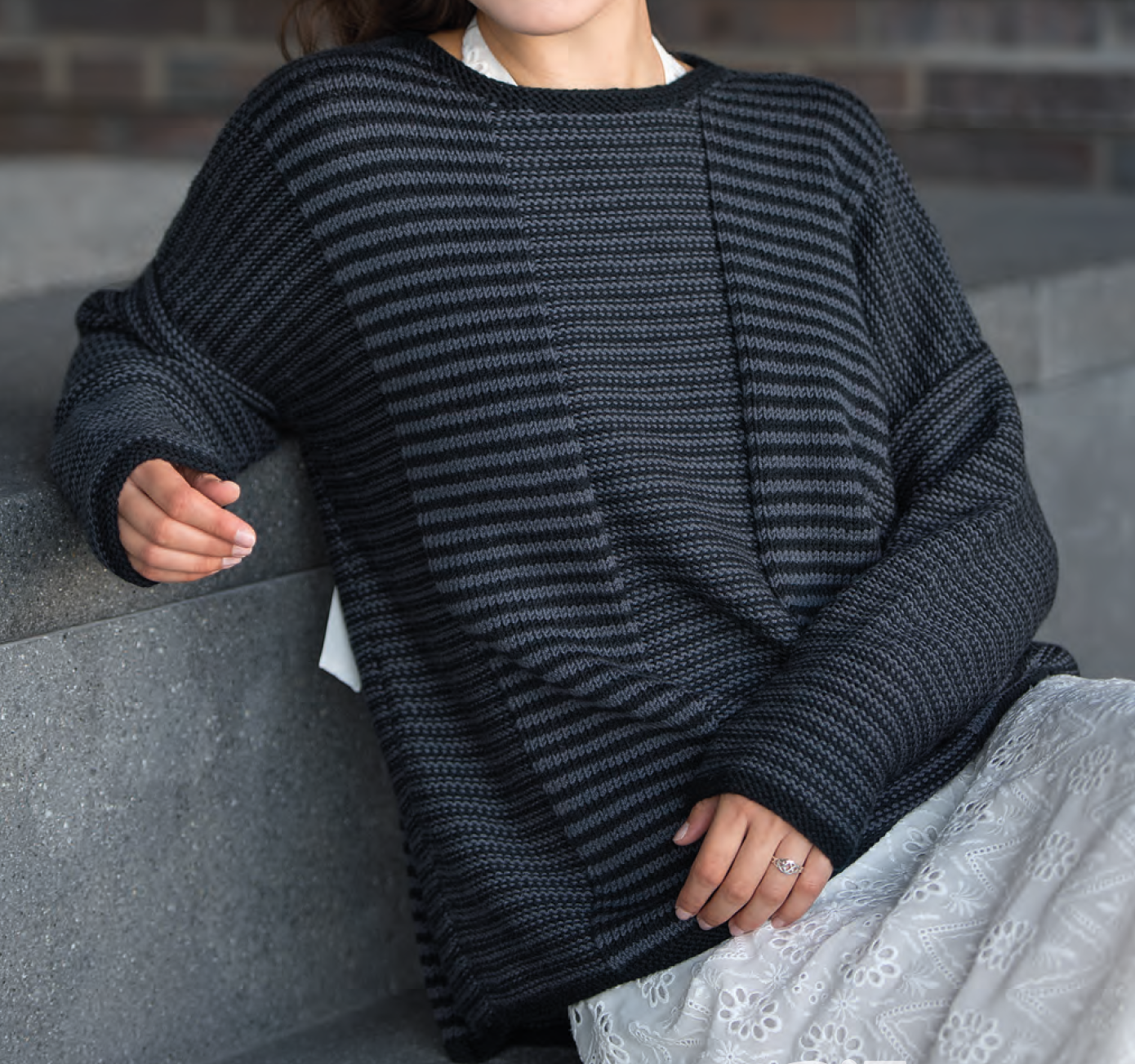 【無料】タスマニアンメリノで編む《ストライプ セーター》