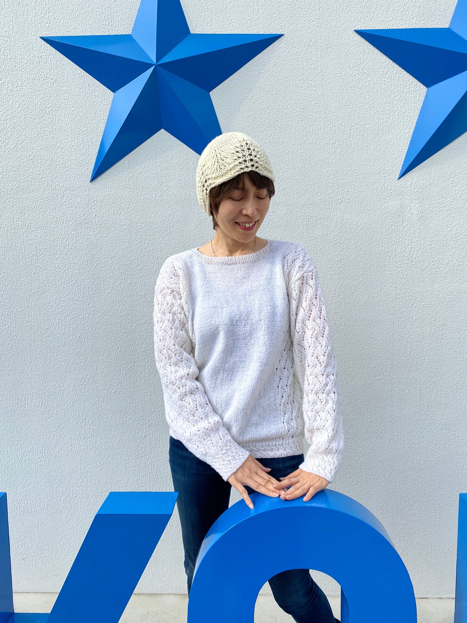 無料パターン付き 春に着たいレースセーター｜洗えるウールで日常使いできる一枚