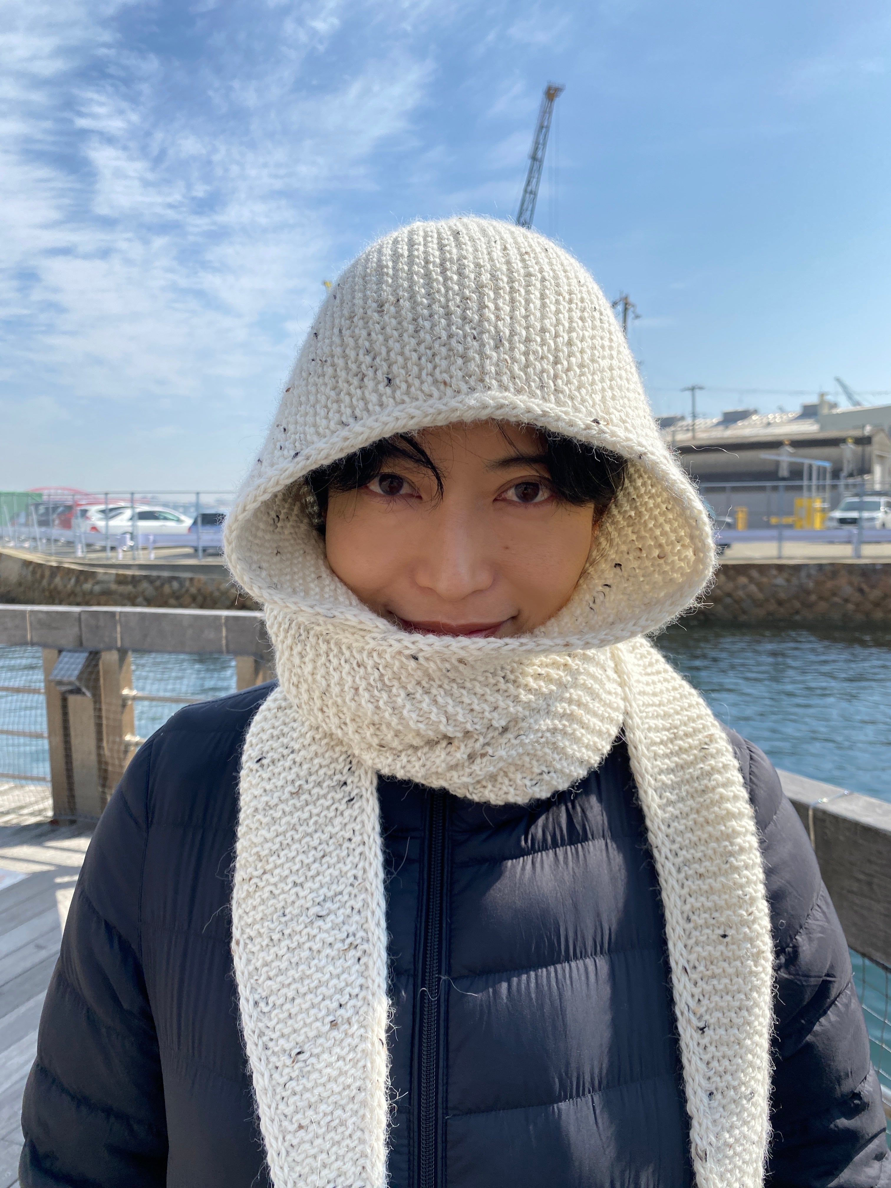 PetiteKnit Sophie Hood ニット帽キット　ソフィフード 新商品】プチニット「ソフィーフード」キット入荷｜寒暖差の季節に活躍