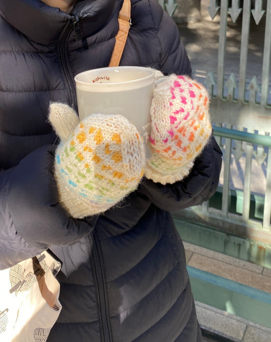 すぐに編み始められる、寒い日に大活躍のミトン