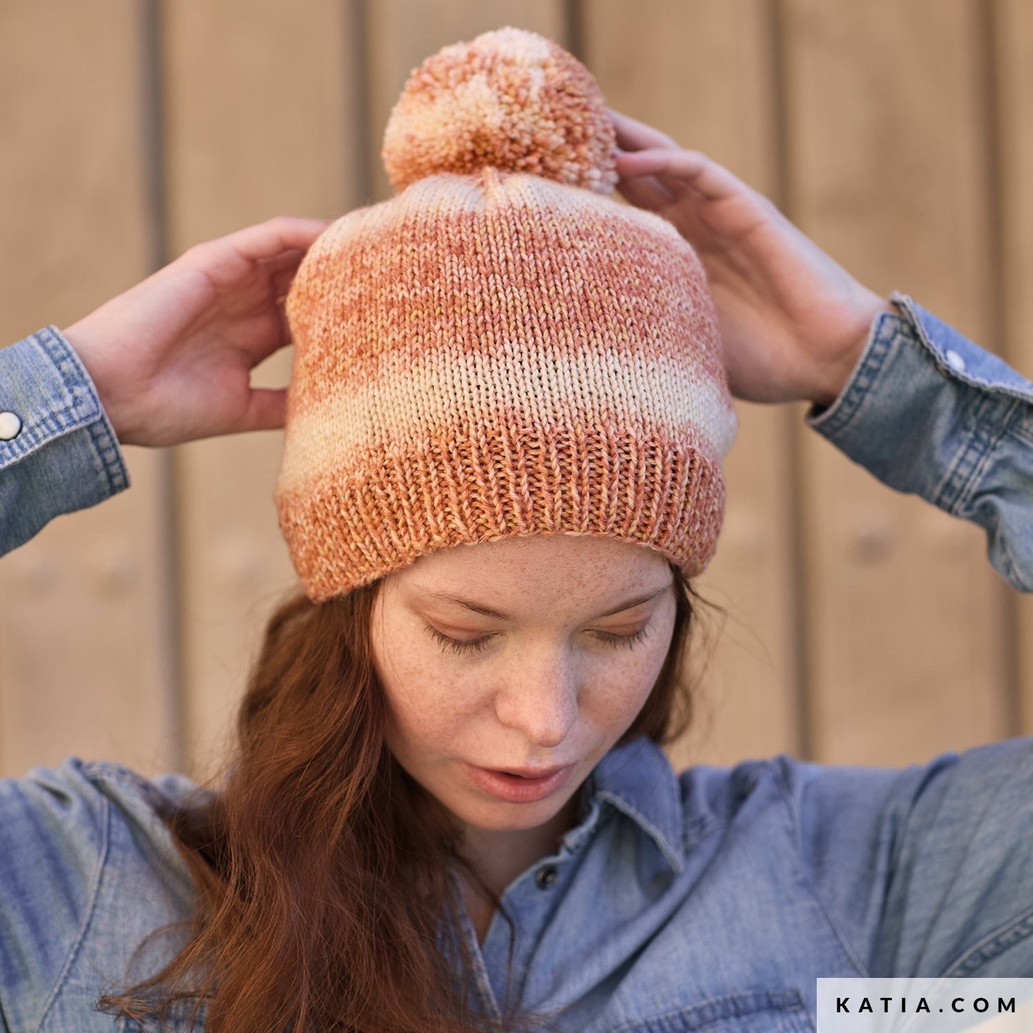 【無料】やさしい色合いで編む 1玉ぽんぽん帽子