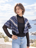 メリノ セタ トーンズで編むショール キット（毛糸とダウンロードパターン付き）｜ Katia カティア 【即日発送】
