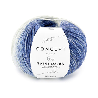 静かな時間を彩る淡彩のソックスヤーン【編み図付き】｜タイミ ソックス【限定生産品】｜Katia：カティア