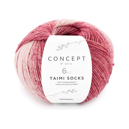 静かな時間を彩る淡彩のソックスヤーン【編み図付き】｜タイミ ソックス【限定生産品】｜Katia：カティア