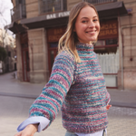 トップダウンセーター 無料編み図付き シブヤ Katia：カティア