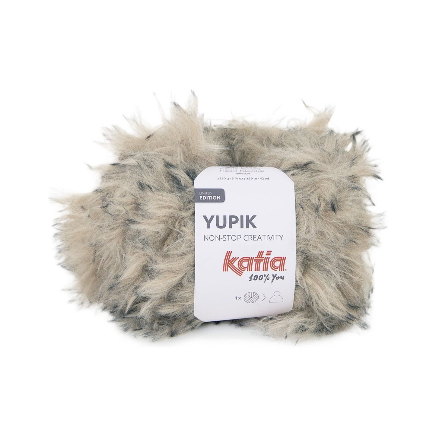 1玉で編めるもこもこ帽子 キット（毛糸とダウンロードパターン付き）【即日発送】 ユピック Katia：カティア