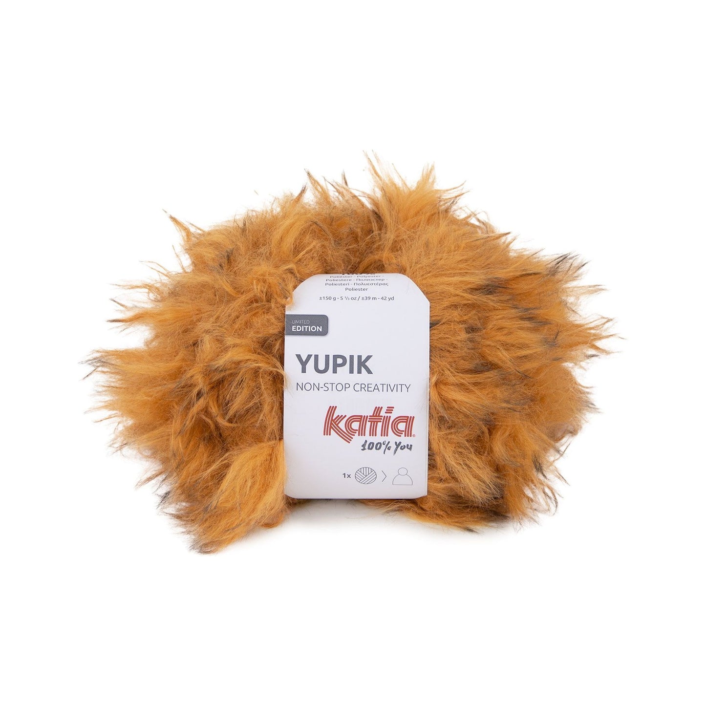 1玉で編めるもこもこ帽子 キット（毛糸とダウンロードパターン付き）【即日発送】 ユピック Katia：カティア